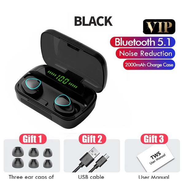 

3500mah tws беспроводные наушники bluetooth v5.1 наушники-наушники спортивные наушники hifi стерео водонепроницаемый сенсорный контроль свет