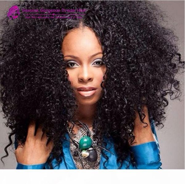 

300% density 8a glueless full lace human hair wigs for black women brazilian human hair kinky curly lace front wig, Black;brown