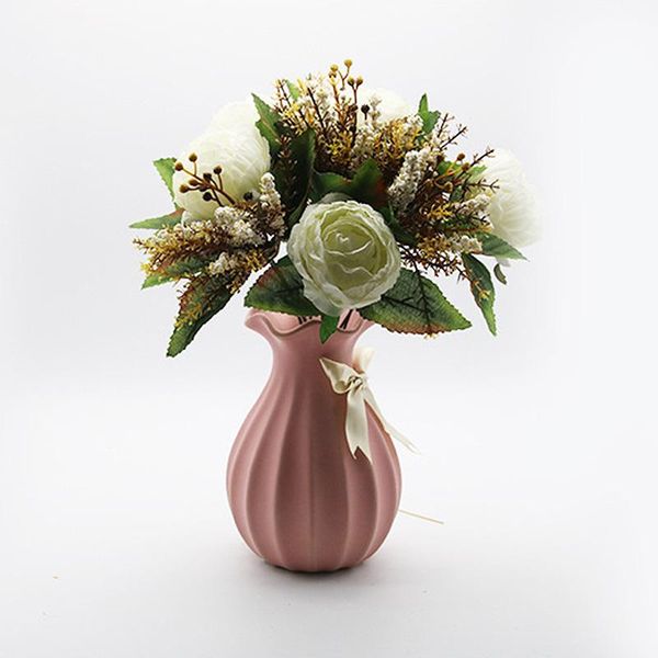 

5 глава европейский стиль поддельные искусственные пион шелковый декоративная партия цветы для дома отель свадебный офис сад декор розы цвет