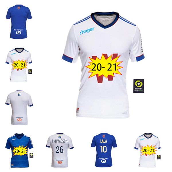 

new20 21 maillot rc strasbourg alsace soccer jersey 2020 football shirts djiku thomasson lala mothiba sissoko football jersey, Black;yellow