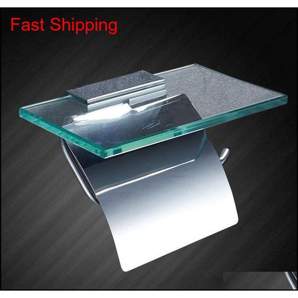 

toilet paper holder wall mounted glass and copper towel rack paper roll storage rack for toilet bathroom qylwey yh_pack
