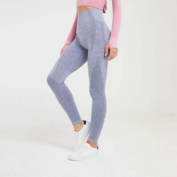 

new sports knitted leggings fitness pants seamless yoga suit for women, Black