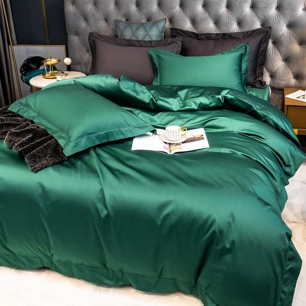 

new 1000tc egyptian cotton bedding sets green red champagne duvet cover flat sheets pillowcase