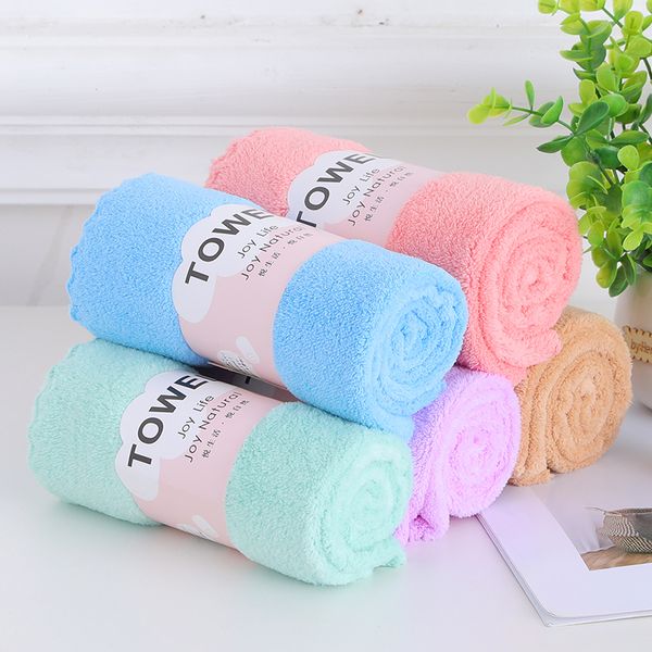 

35*75cm dry hair towel velvet towel water absorption soft quick dry face and hand and children towel super sale