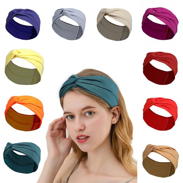 

dhl shipping headbands for women elastic hair band twisted criss cross head wrap yoga sports running hair accessories kimter-b288f, Black