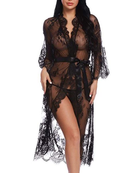 

underwear pajamas 2019 new long skirt, Black;white