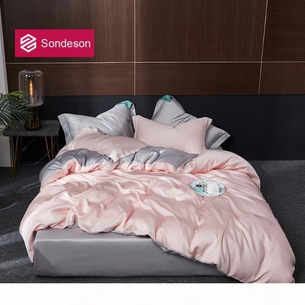 

сондизон красота верхняя часть класса 100% шелковый розовый постельное белье набор 25 мамме здоровый кожа одеяла крышка подошвенного листа н