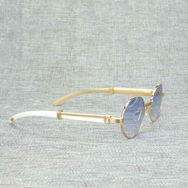 

2022 factory wholesale model vintage buffalo horn men accessories round natural wood gafas sun glasses oculos shades luxury eyeglasses sungl, White;black