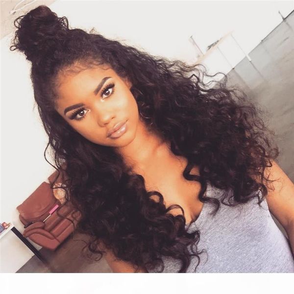 

kinky curly full lace human hair wig brazilian 180% density full lace wigs kinky curly glueless lace front human hair wigs, Black;brown