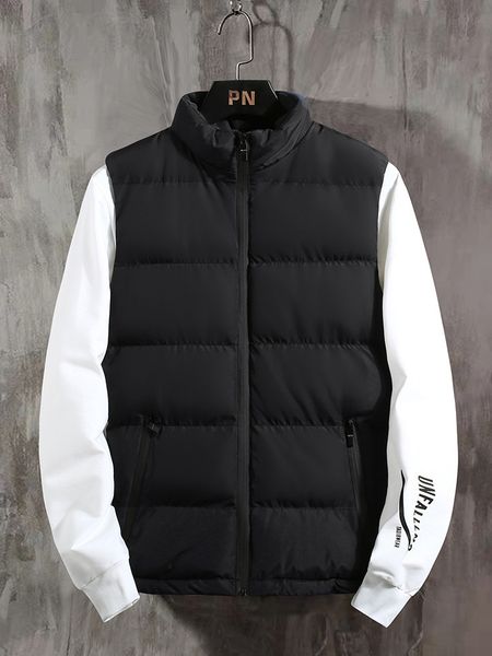 

autumn and trend vest 2019 new winter young men's leisure sports student long sleeve jacket, Black;white