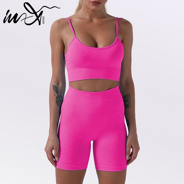 

seamless yoga sets women high waist gym shorts fitness gym clothing sport bra shorts running leggings workout set lady sportwear y1229, Gray