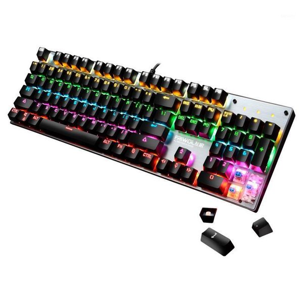 

backlit mechanical keyboard single rgb 87 104keys usb wired mechanical gaming keyboard1