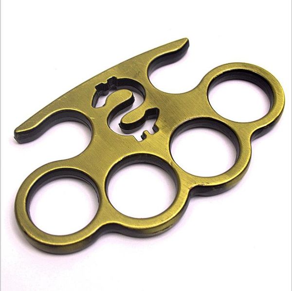 

123 two-legged snake alloy steel finger tiger four-finger fist self-defense weapon ring hand clasp hand support self-defense equipment674