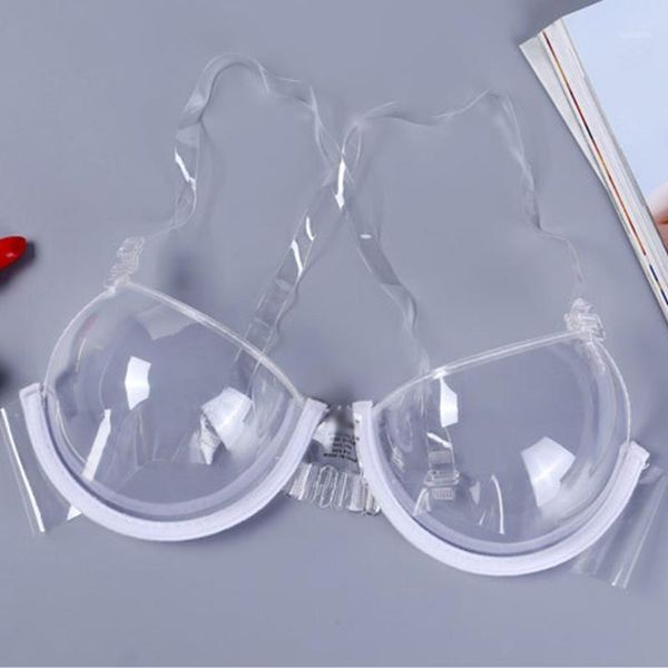 

transparent bra plastic women clear push up bra ladies bralette brassiere ultra-thin strappy see through adjustable 20191, Red;black