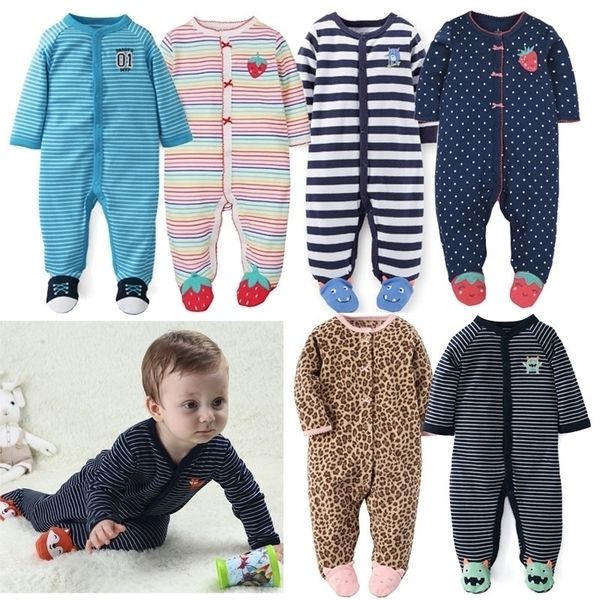

newborn baby clothes infants baby pajamas overalls jumpsuits bebes climb clothing cotton toddler boys sleep wear bodysuit y200320, Blue