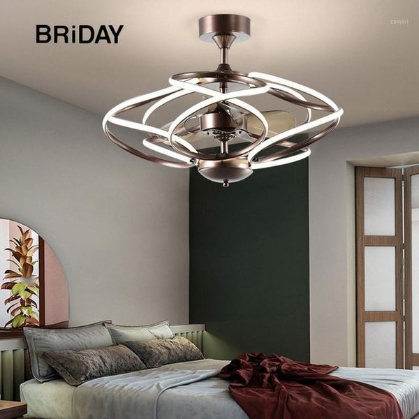 

electric fans 42 inch dc led ceiling fan with lights remote control ventilator lamp home fixture silent motor bedroom decor modern1