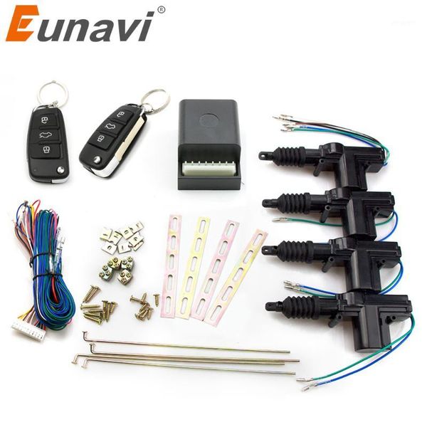 

alarm & security eunavi universal car remote control central locking keyless entry system power door lock actuator 12-volt motor (4 pack)1