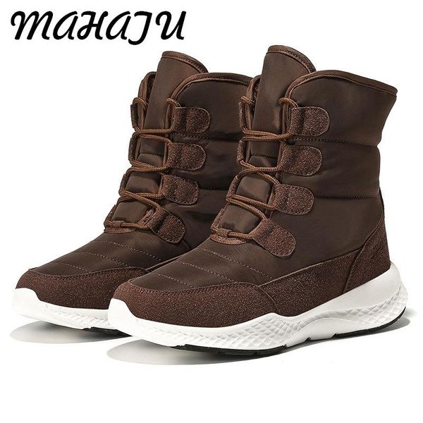 

new women boots winter plush snow boot waterproof quality women's light winter shoes botas mujer big size 41 42 dropshipping, Black