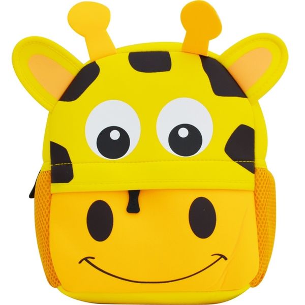 Unisex 3D fofo animal imprime mochila crianças crianças sacos meninos e meninas desenhos animados em forma de escola de escola bebê saco de crianças lj201029