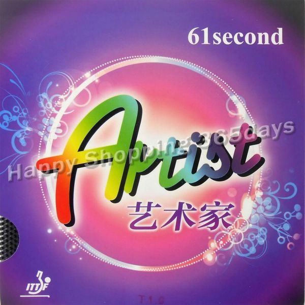 

61second artist long pips out table tennis rubber with sponge