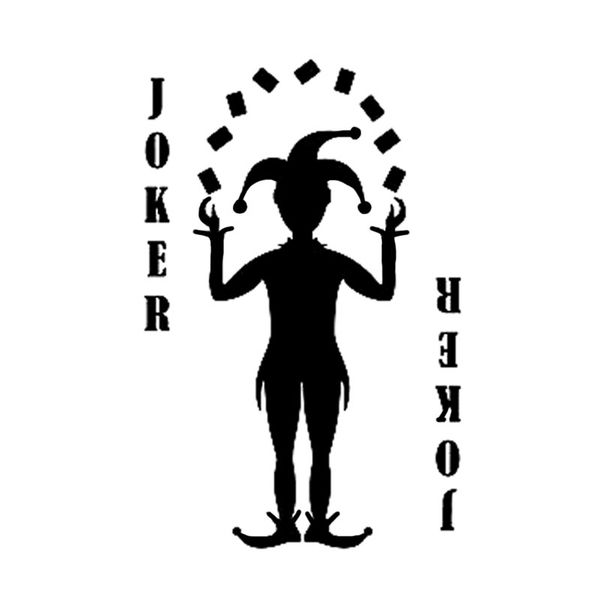 

10.9*16.9cm coolest joker poker cards gambling vinyl personalized graphic c12-1274