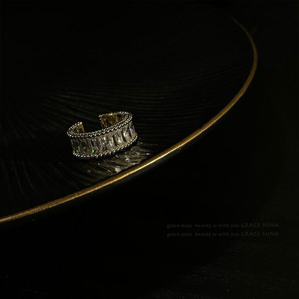 

treasure girl's micro set zircon ring design by female minority, Silver