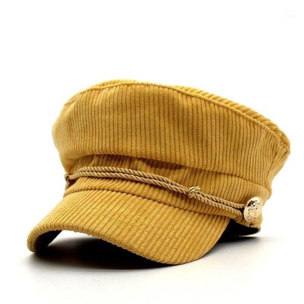 

fashion corduroy hat autumn winter vintage beret cap for women casual streetwear rope flat cap female gorras1, Blue;gray