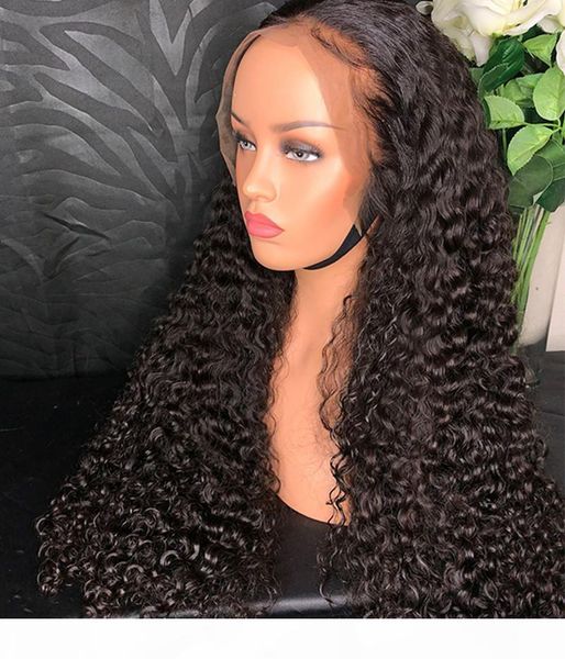 

hd transparent invisible lace wig lace frontal human hair wigs curly long preplucked bleached knots natural peruvian remy, Black;brown