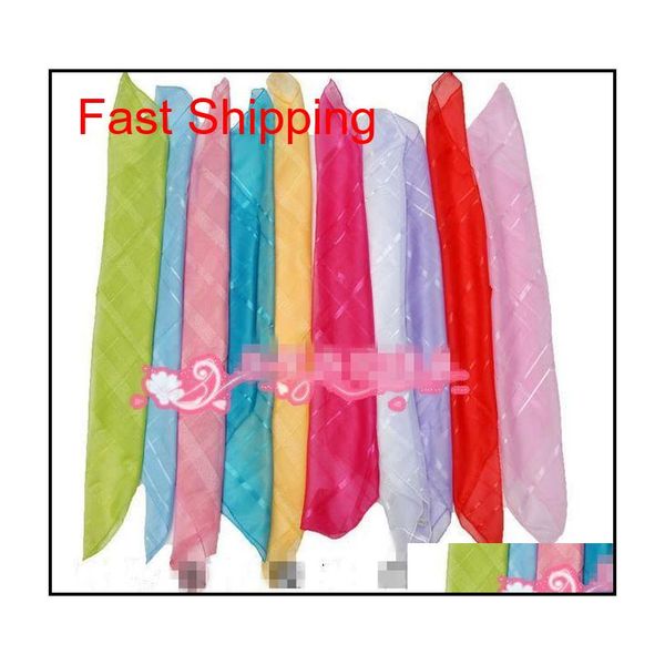 

50 * 50 colorful dance performances props accessories scarf elegant silk handkerchief handkerchief qylhmx homes2007, Blue;white