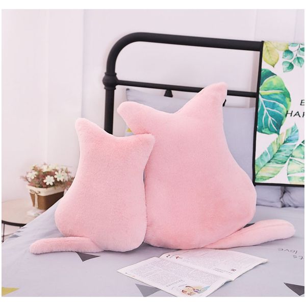 

plush no face cat toy creative stuffed animal cat back shadow plush throw pillow cushion home decoration kids toys f wmtsib