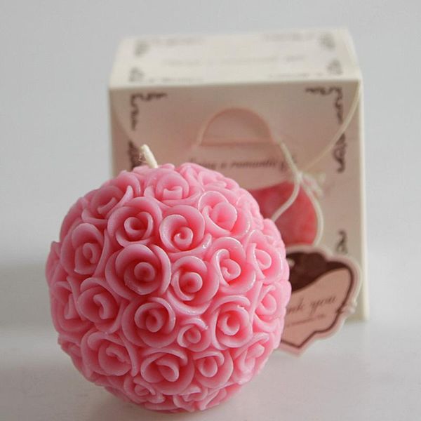 

4шт свадебные декоративные свечи розовые шариковые цветочные свеча для рождения вечеринка свадебные благополучие и подарки свадебные принадл