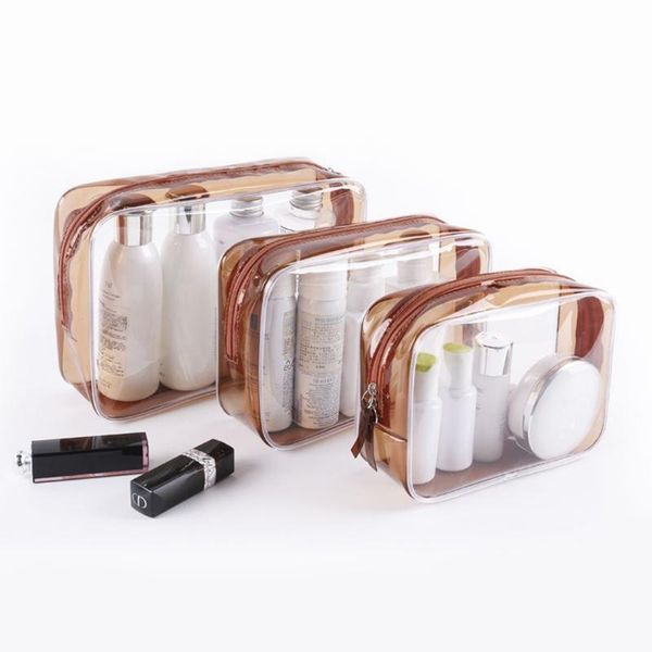 

storage bags 3pcs 4pcs transparent bag waterproof clear cosmetic makeup organizer portable light weight toiletry