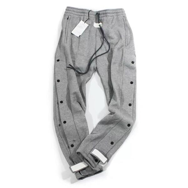 

arrival new 2020 god sweatpants double-breasted button popular leisure loose elastic cotton waistline full length pants kifb, Black