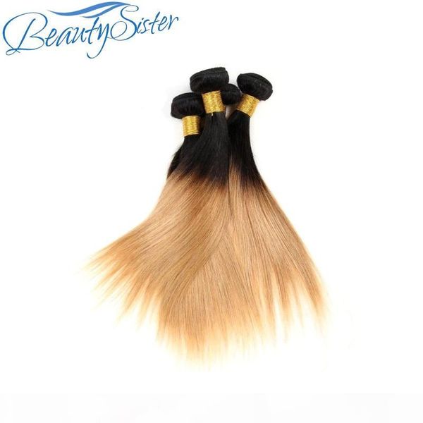 

beauty hair products good quality brazilian ombre human hair weave bundles 4pieces 400g for one full head unprocessed virgin remy hair, Black