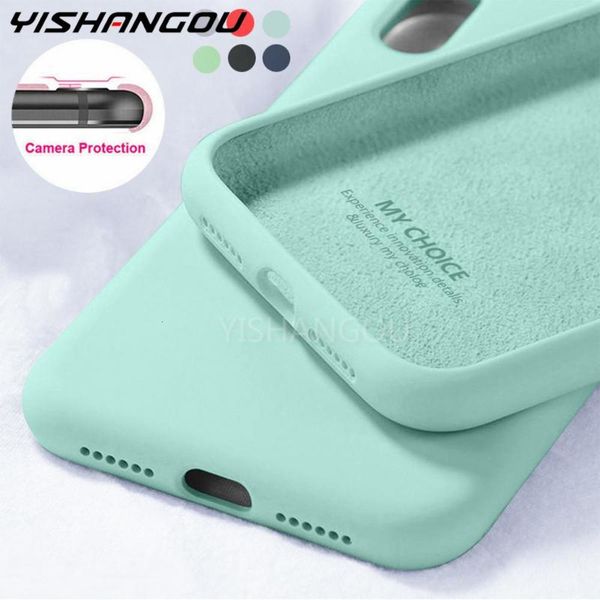 

liquid soft silicone case with thin color back cover for vip 12 11 pro max 6 6s 7 8 plus se 2020 x xs max xr