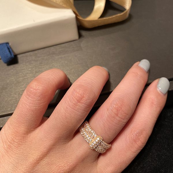 

i'll give you a gift double diamond ring female rose gold index finger tail ins damp cold wide zirconium ring index finger ring mean co, Silver