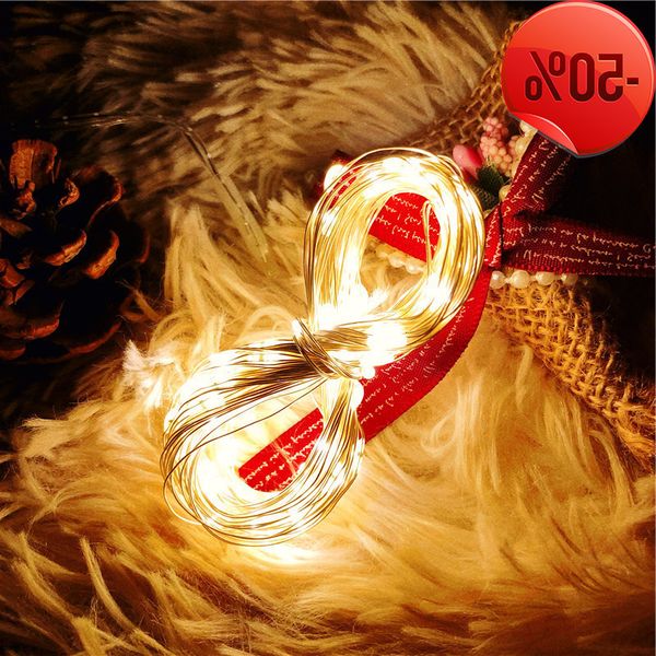 

10-100leds garland string copper wire fairy lights holiday lamp for christmas tree wedding party home decoration