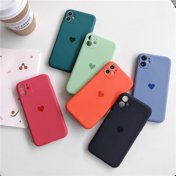 

for iphone 12 pro max phone cases for women men lover soft tpu cover cute love heart pattern ultra slim case for lovers flexible protective