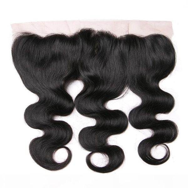

130% density natural color part with natural hairline remy human hair body wave 13x4 ear to ear lace frontal, Black;brown