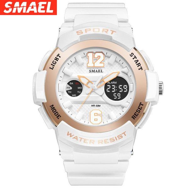 

smael smer multi function watch fashion outdoor sports electronic watch waterproof lovers students, Slivery;brown