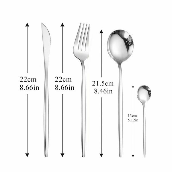 

home tableware golden cutlery forks dinner set stainless steel cutlery set complete fork spoon knife dinnerware set eco friendly h wmtfad