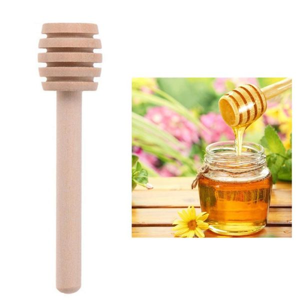 

spoons 20pcs 8cm long mini wooden honey stick dippers spoon for jar