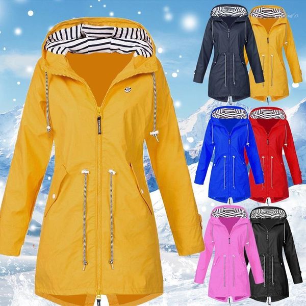 

women's jackets women winter windbreaker jacket coat lightweight oversized hooded zipper outdoor hiking clothes female waterproof rainc, Black;brown