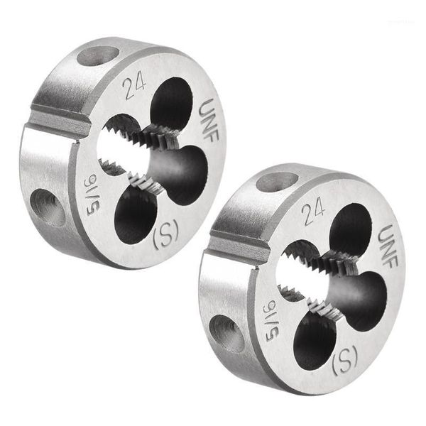 

uxcell 2 pcs 5/16"-24 unf right hand round die hss (high speed steel)1