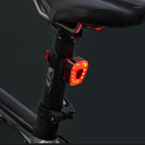

bike lights bicycle tail light usb rechargeable smart ipx4 waterproof led cycling safety rear lamp 5 mode 11