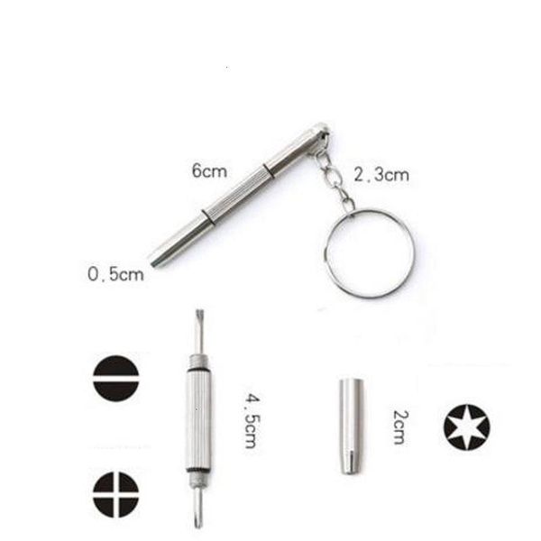 

3 in 1 aluminum steel eyeglass wholesale sunglass watch repair kit with keychain portable screwdriver hand tools free