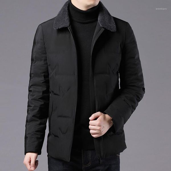 

2020 men's winter men's black fashion casual fashion short down jacket1