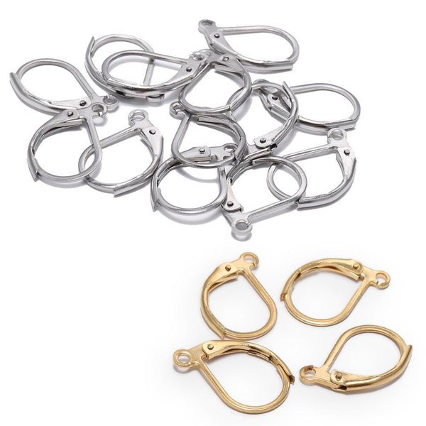

20pcs/lot stainless steel gold korean earrings for women base for earrings hooks for jewelry making supplies diy findings wmtrsq