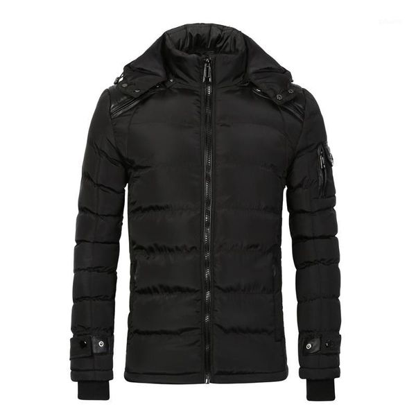

plus size 3xl mens winter jacket and coat fashion parka 961, Black
