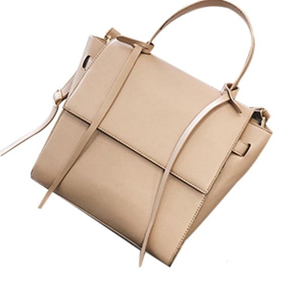 

women's leather tote bag fashion shoulder bag belt decoration crossbody bag